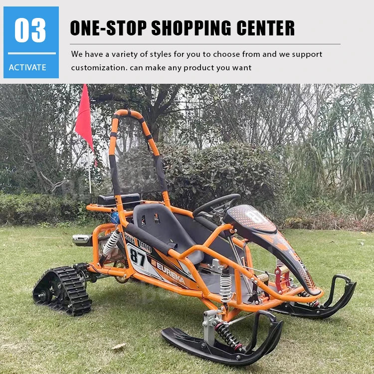 Hot Sale Electric Engine Off Road Racing Karting Car Snowmobiles Go Karts For Kids And Adults
