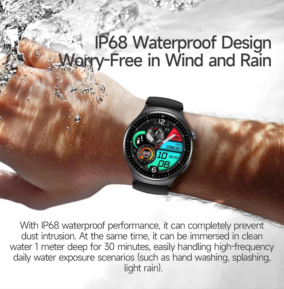 2026 Fashion New Expert level Health Smart Watch Men ECG+PPG Laser Monitor Uric Acid Blood Fat Blood Pressure HD Call Smartwatch