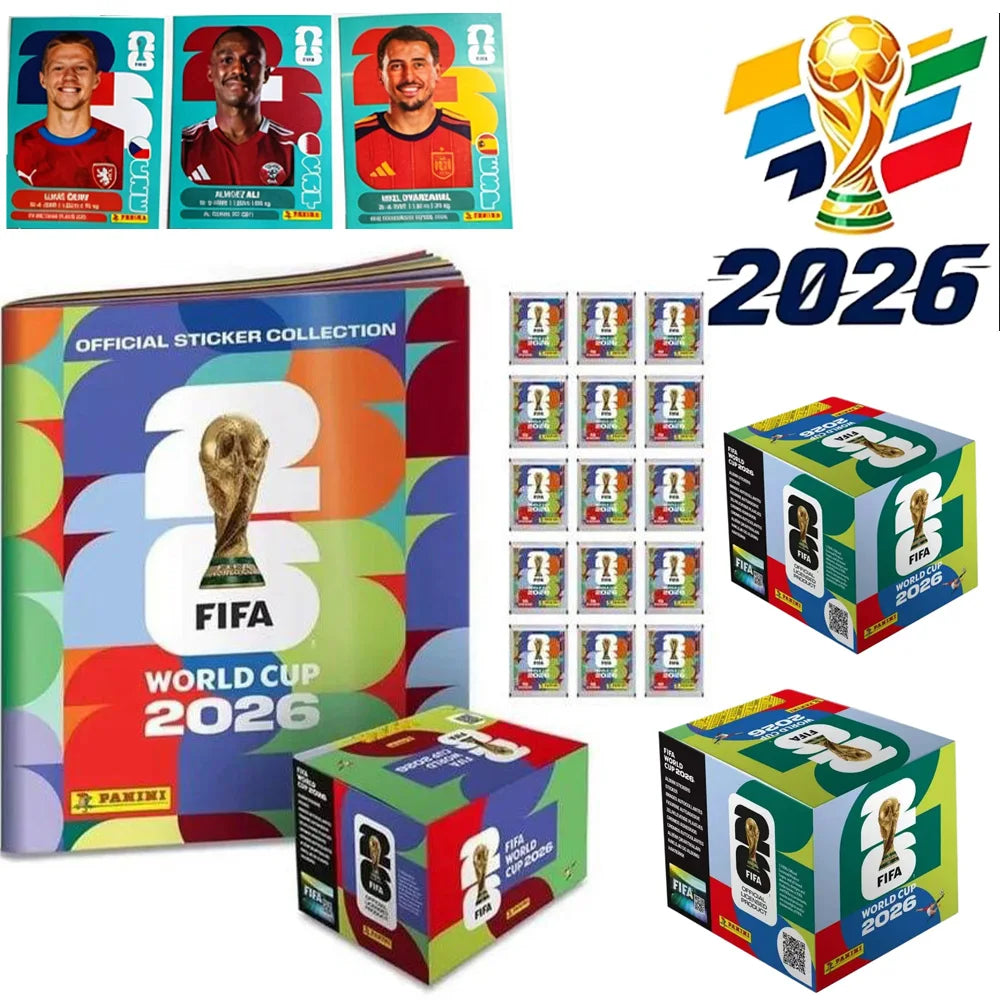 Hot Sales New Panini Official 2026 FIFA World Cup Soccer Stickers, Limited Edition Sticker Packs Fan Memorabilia gift In stock