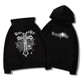 European American High Street Spider Cross Autumn Winter Fleece Warm Hooded Sweatshirt Casual Adult Men Versatile Soft Daily Use