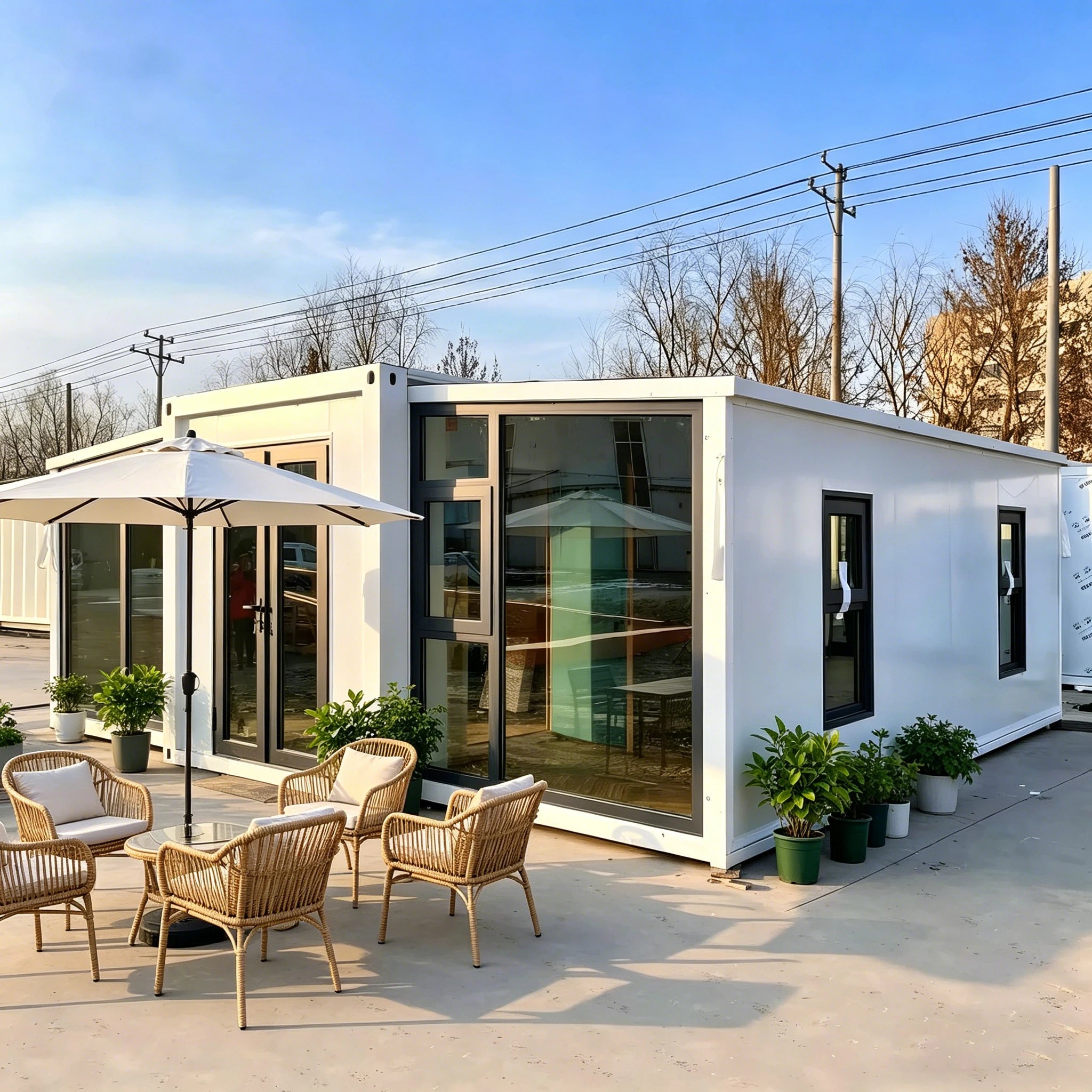 20ft/40ft Expandable Steel Container Home | Luxury Modular Tiny Villa, Portable Prefabricated House with 1-4 Bedrooms