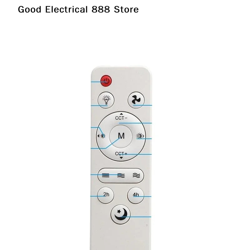 【GE】1Pcs Universal Basic Remote Controller For Living Room Ceiling Fans With Light And Sleep Mode, Speed Control DIY Accessories
