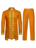 Middle East Traditional Culture Muslim Robe Arab Men's Traditional Clothing 3D Technology Printed Pattern Two Piece Set Clothing