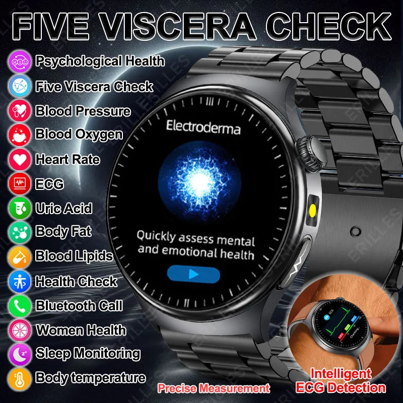 2026 New Health Sport ECG AI Diagnosis Smart Watches Men Heart Rate Blood Pressure IP68 Waterproof Smartwatches For Men Women