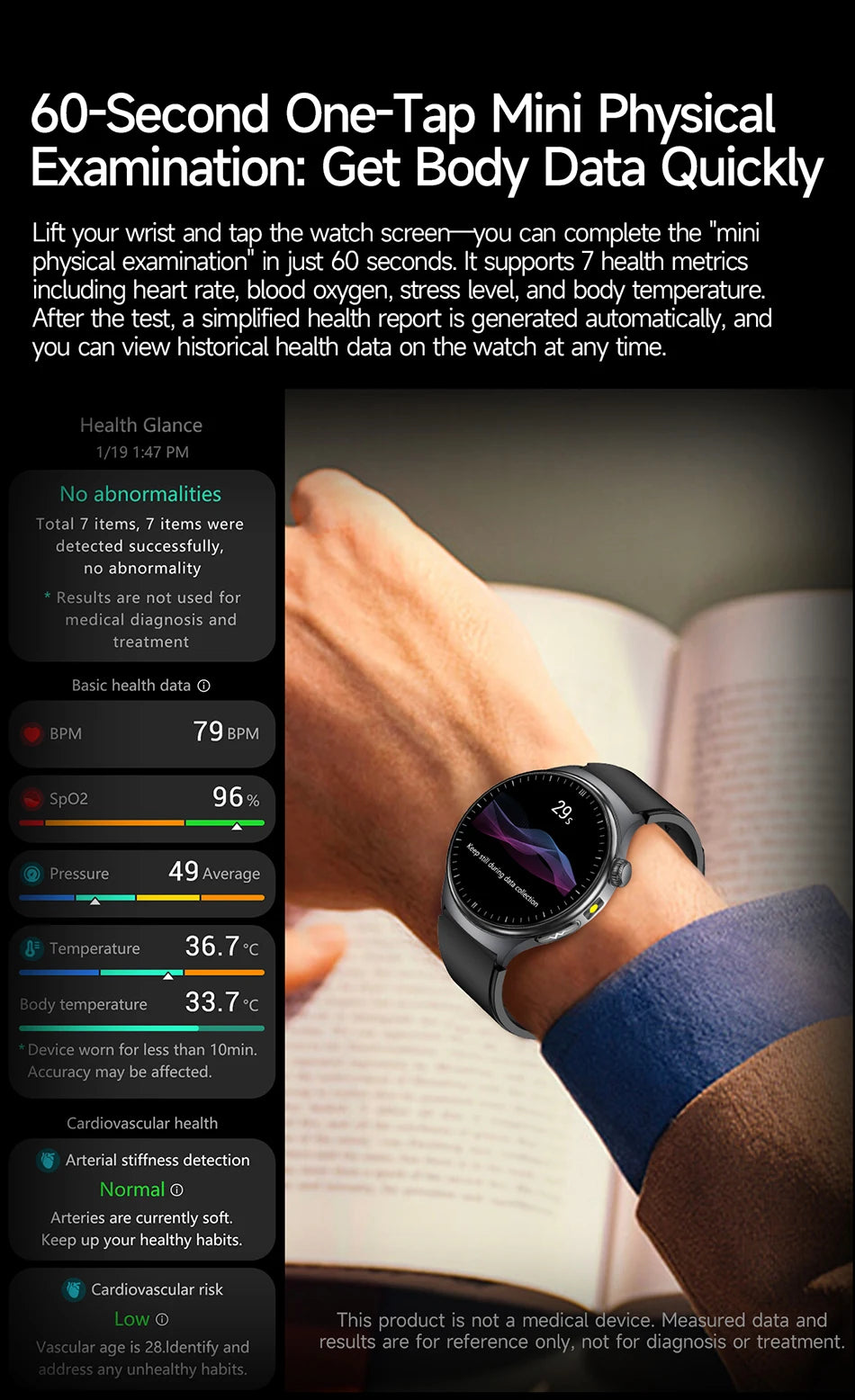 2026 Fashion New Expert level Health Smart Watch Men ECG+PPG Laser Monitor Uric Acid Blood Fat Blood Pressure HD Call Smartwatch