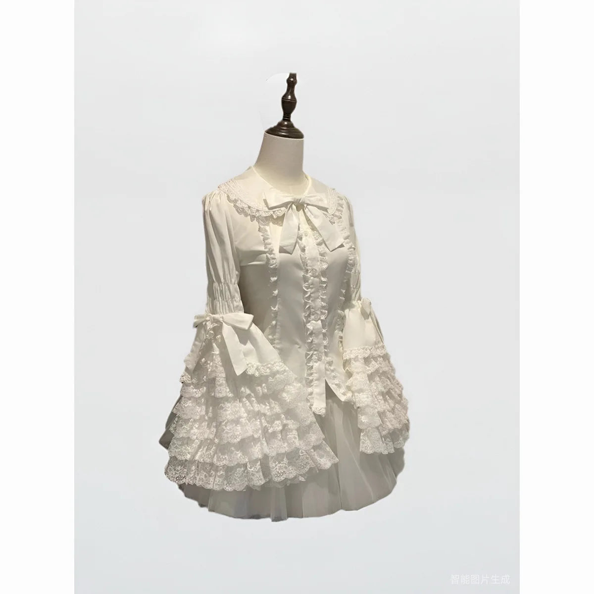 Lace Doll-Style Lolita Princess Sleeve Shirt, Long-Sleeved Versatile Top for Summer, Cute Lolita Inner Wear
