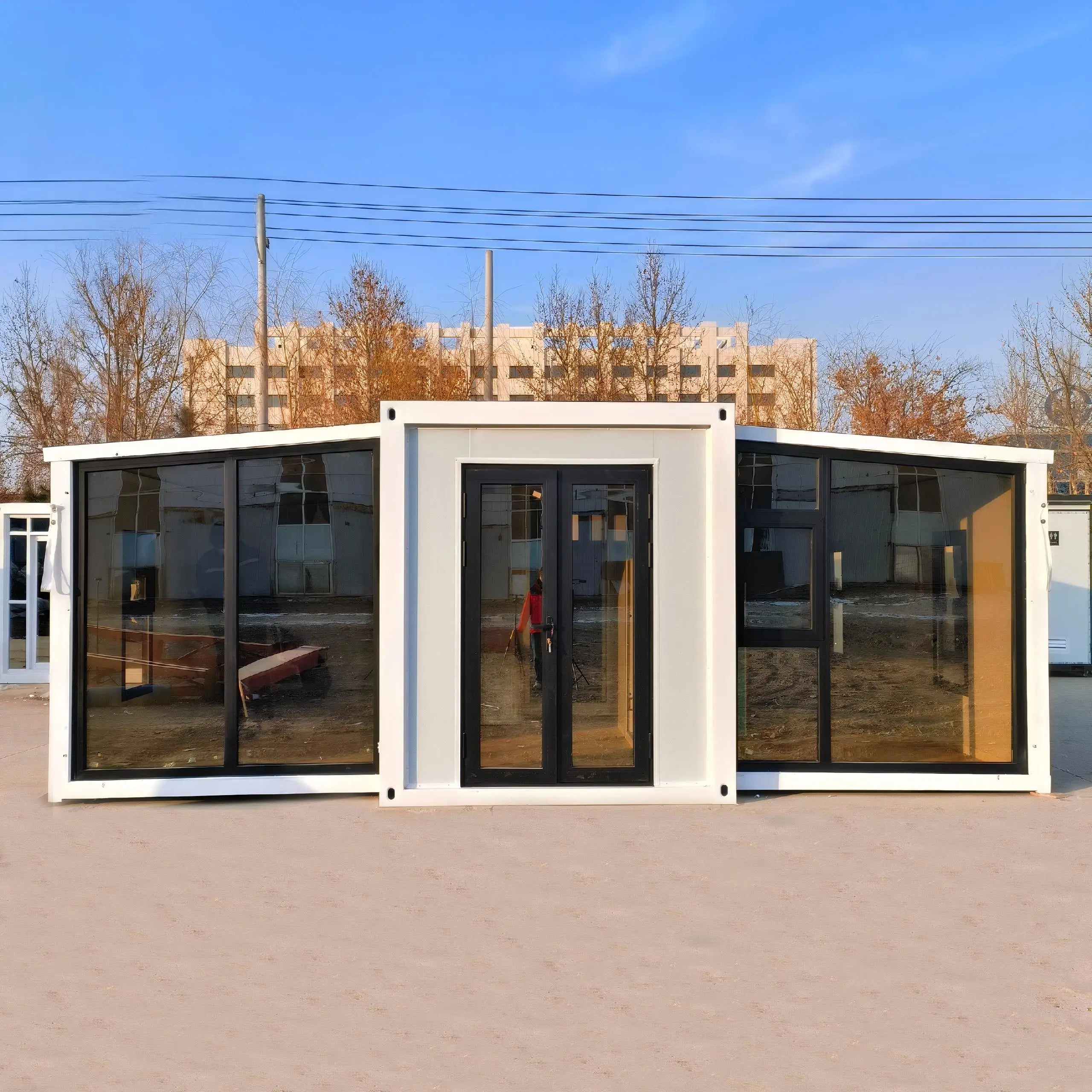 20ft/40ft Expandable Steel Container Home | Luxury Modular Tiny Villa, Portable Prefabricated House with 1-4 Bedrooms
