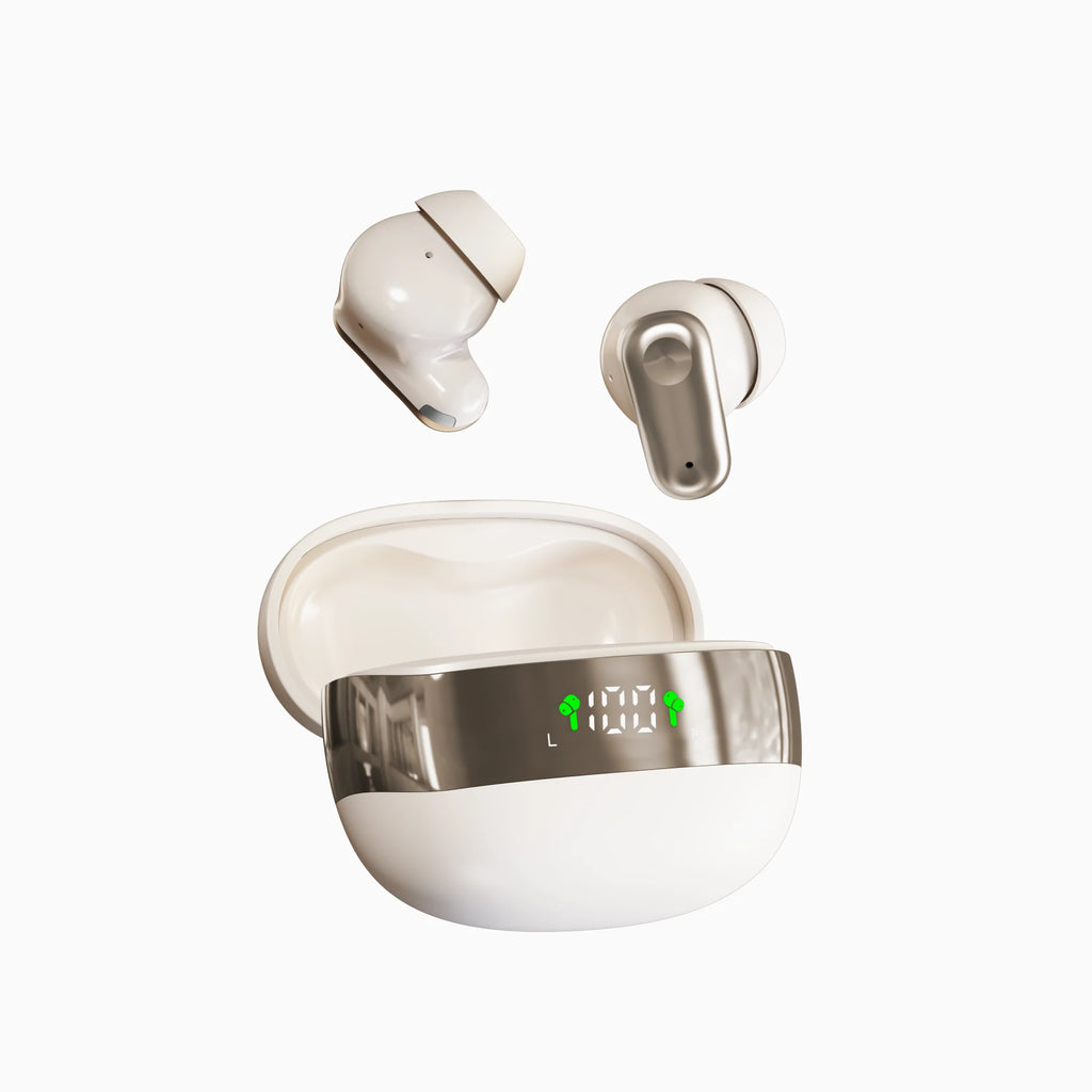 MINI550-Wireless Headphones, High-Fidelity Stereo Headphones, With Noise Cancellation Feature and LED Display, Mini Headphones