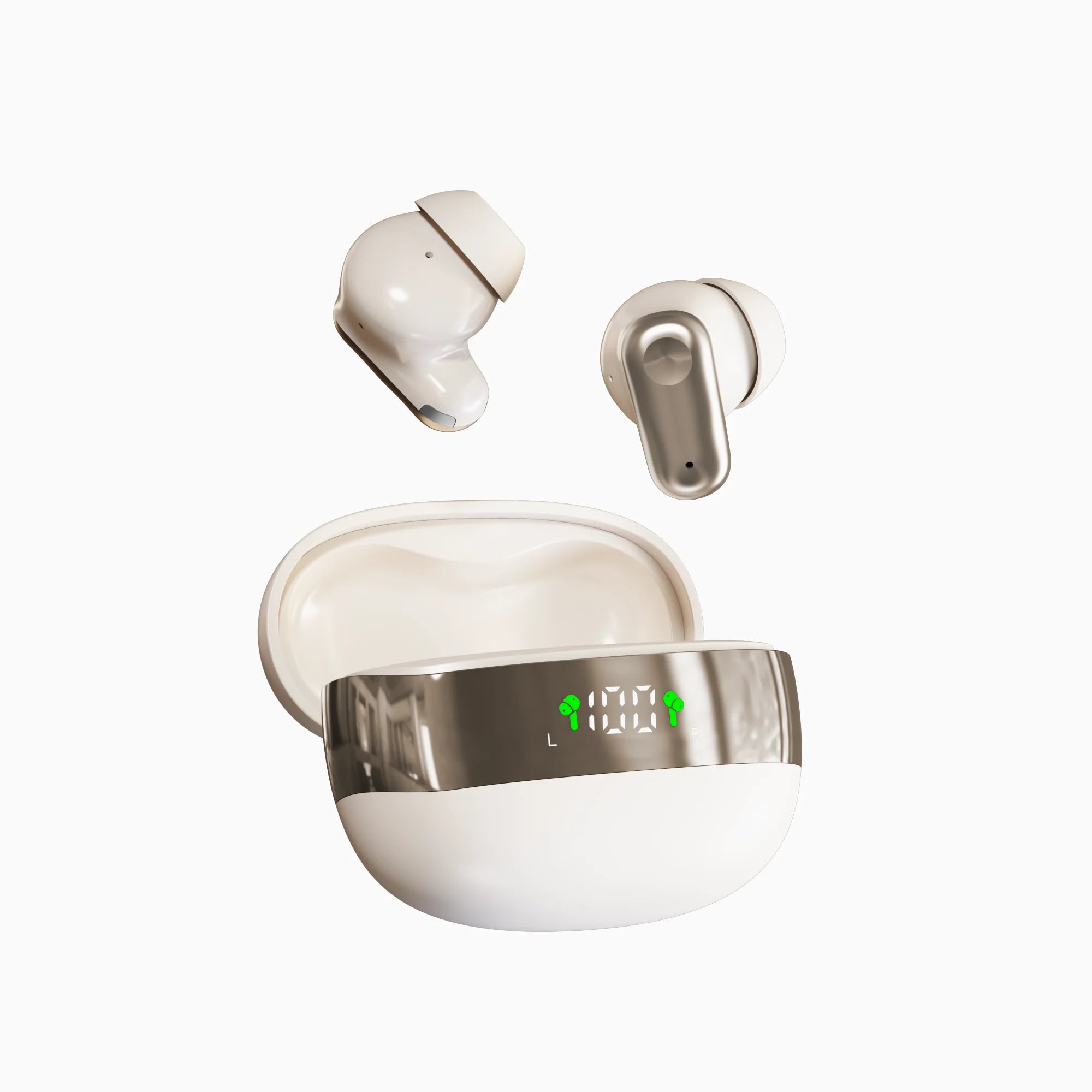 MINI550-Wireless Headphones, High-Fidelity Stereo Headphones, With Noise Cancellation Feature and LED Display, Mini Headphones