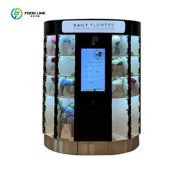Customized flower vending machine with durable frame  remote monitoring system
